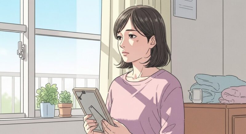 過去の相手の今の気持ちを考えながら佇む女性