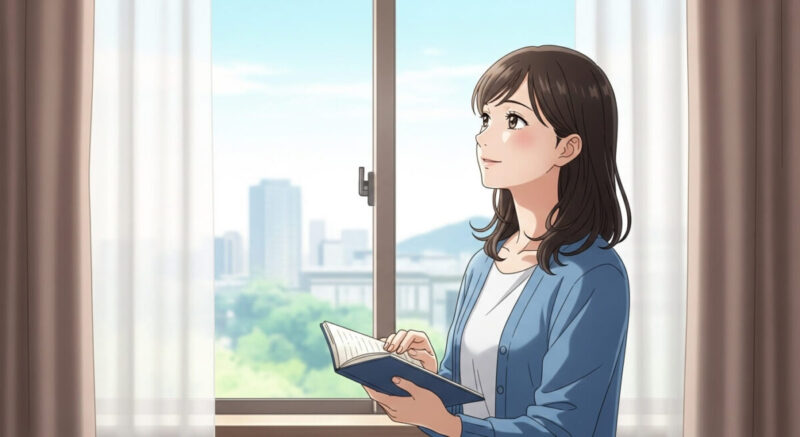 復縁に向けて自己成長を意識する女性の前向きな表情