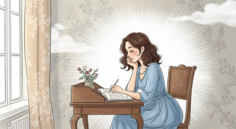 ヒーリング前に自分と向き合う女性