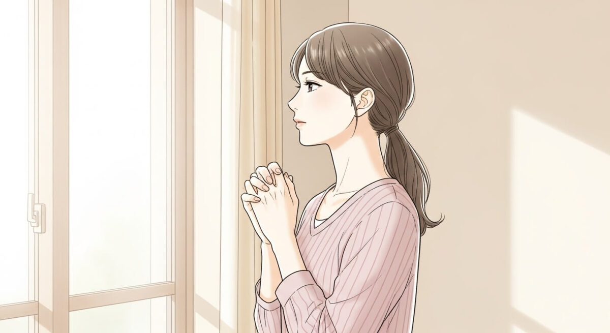 復縁を強く願いながら静かに未来を見つめる日本人女性