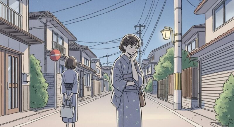 友人に相談しようとする日本人女性