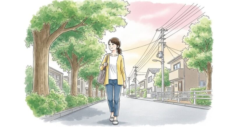 日常の中で前向きな気持ちを取り戻す女性