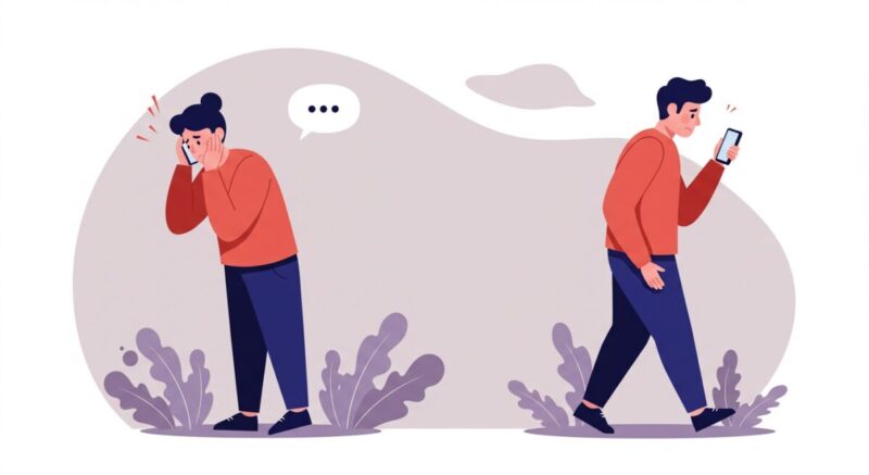 連絡を取ろうとする人と距離を取る人の心のすれ違い
