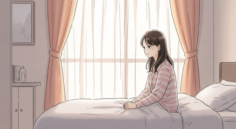 復縁すべきでない状況を静かに見つめ直す女性