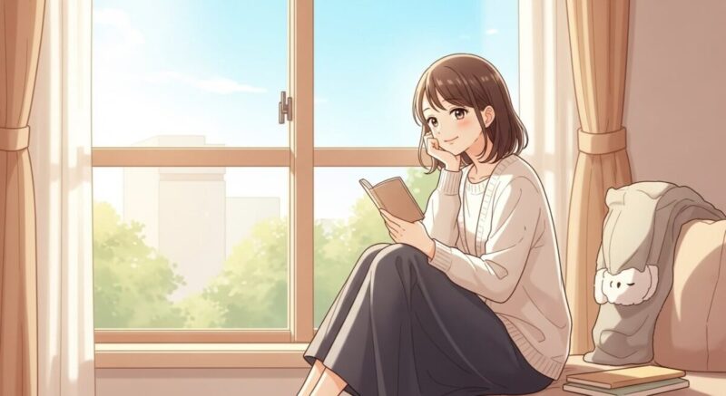 前を向いて新しい人生に踏み出そうとする女性