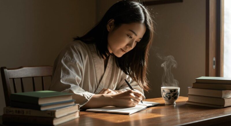 夢を記録しながら解釈を考える日本人女性