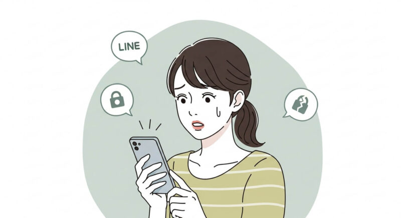 LINEでブロックされたことに気づいた日本人女性