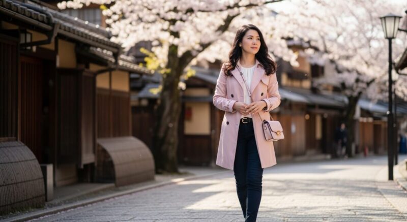 散歩をしながら前を向こうとする日本人女性
