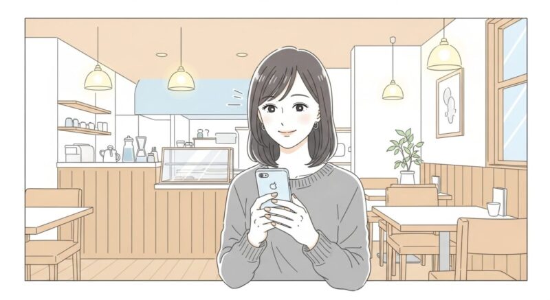 自然な会話を楽しみながら関係を再構築していく女性のイラスト