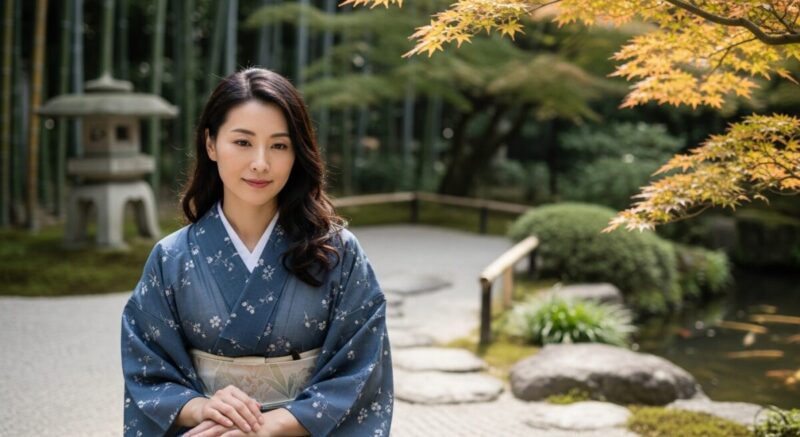 自分の気持ちと向き合いながら落ち着いた表情を見せる日本人女性