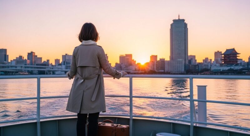 未来に向けて一歩を踏み出そうとする日本人女性
