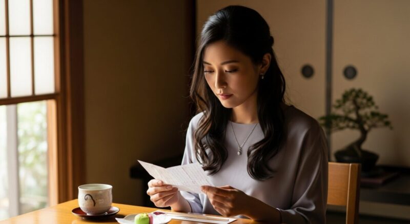 占い結果に思いを巡らせる日本人女性
