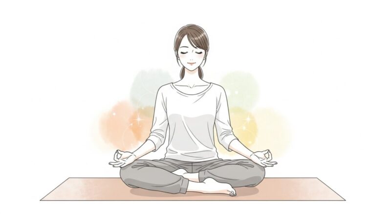 ヨガや瞑想で心を整える日本人女性