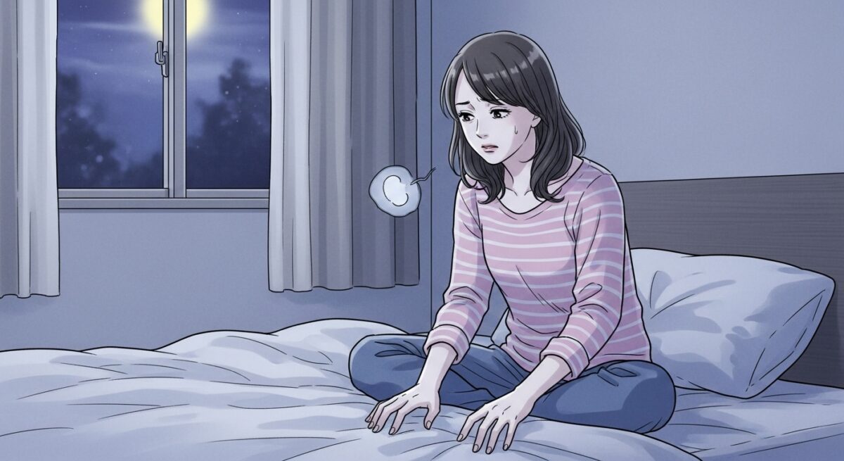 元彼との夢に不安を感じて目を覚ます日本人女性