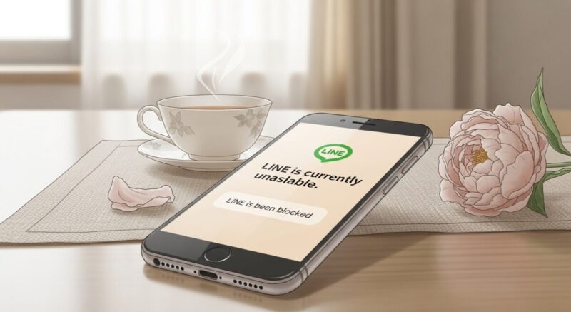 LINEブロックをされたスマホ